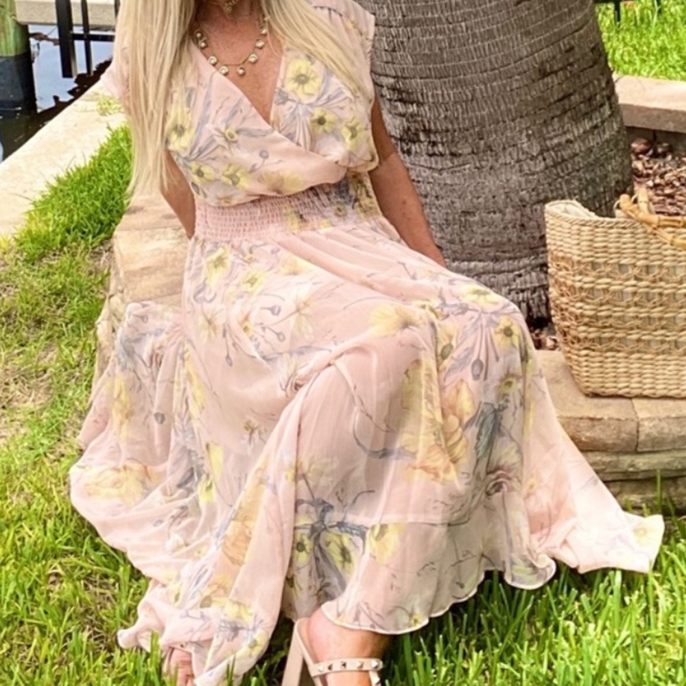 H&M Romantic Chiffon Flower Dress